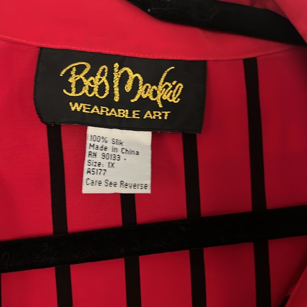 Vintage Bob Mackie Wearable Art Button Down Blouse - image 4